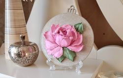 Nursery decor Hanging decor with 3D lilac rose for girl room Table decor Flower wall ornament  Gift for Valentine's Day