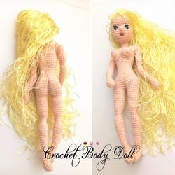 Doll Realistic Base Body. Crochet pattern