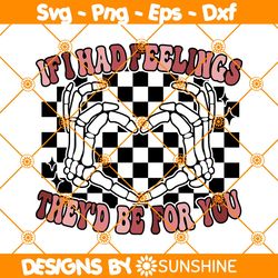 if i had feelings they be for you svg, valentine day svg, retro valentine svg, retro funny valentine svg