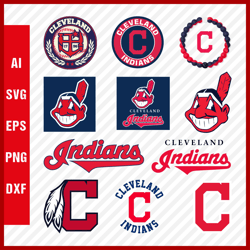 Cleveland Indians SVG Files - Indians Logo SVG - Cleveland Indians PNG Logo, MLB Logo, Clipart Bundle