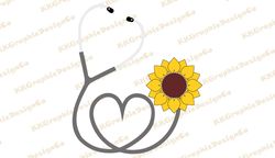 Stethoscope sunflower svg Stethoscope svg Nurse life svg Nurse svg Nursing school svg Nursing svg Stethoscope png