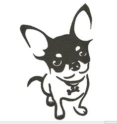 Chihuahua Dog Machine Embroidery Design Chihuahua Puppy Cute Chihuahua Dog Embroidery Sketch Design Digital Design