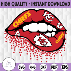 Kansas City Chiefs  InspiredLips png file printable, Bears Clipart, Sublimation Football /NFL
