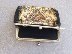 Ladies concert purse vintage, tapestry gobelin retro womens handbag pouch