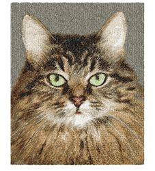 Machine Embroidery Design, Pet, Domestic cat, Cat photo, Cat eyes, Cat painting, Gray cat, Embroidered picture