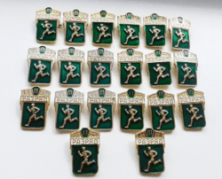 Soviet 3rd degree Strength and Courage teenagers sport pins, "Ready for labor and defense of the USSR" award badges