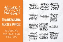 Thanksgiving Quotes SVG Bundle. Thanksgiving Sayings