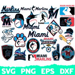 Miami Marlins Logo SVG, Miami Marlins PNG, Cricut Miami Marlins, Miami Marlins Logo, MLB Team Logo, MLB Team SVG