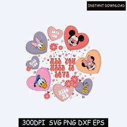 Mega Disney Valentine's Day svg, Digital files Disney Valentine's Day svg eps png, for Cricut, Silhouette, digital