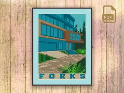 Welcome to Forks Cross Stitch Pattern