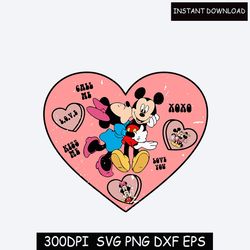 Cartoon Mouse Love Heart Valentine Svg Png, Layered Cartoon Mouse Valentine Svg, Cartoon Mouse Svg Files For Cricut Svg