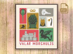Valar Morghulis Cross Stitch Pattern