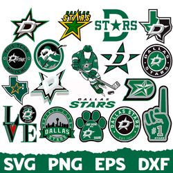 Dallas Stars SVG, Dallas Stars Bundle, Dallas Stars logo, NHL Bundle, NHL Logo, NHL ,SVG, PNG, EPS, DXF