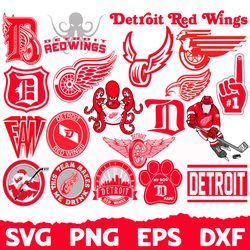 Detroit Red Wings SVG, Detroit Red Wings Bundle, Detroit Red Wings logo, NHL Bundle, NHL Logo, NHL ,SVG, PNG, EPS, DXF
