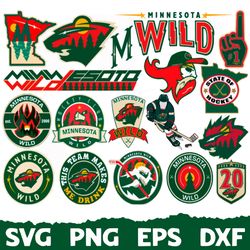 Minnesota Wild SVG, Minnesota Wild Bundle, Minnesota Wild logo, NHL Bundle, NHL Logo, NHL ,SVG, PNG, EPS, DXF