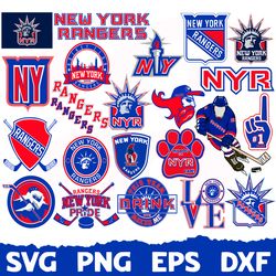 New York Rangers SVG, New York Rangers Bundle, New York Rangers logo, NHL Bundle, NHL Logo, NHL ,SVG, PNG, EPS, DXF