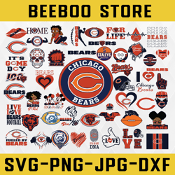 Chicago Bears Svg Bundle, Clipart Bundle, NFL teams, NFL svg, Football Teams svg
