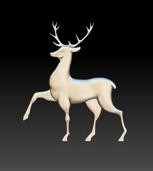 3D Model STL file Panel Deer for CNC Router and 3D printing