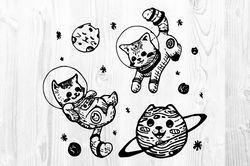 Space Kittens SVG PNG Cat