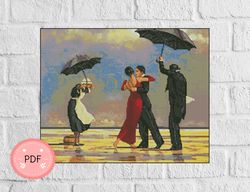 Cross Stitch Pattern,The Singing Butler,Pdf, Instant Download ,Dancing Couple,Romantic