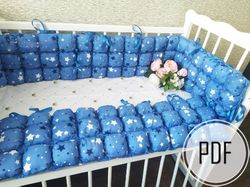 Bubble bumper pattern / bed pillow pattern / baby bed cushion diy