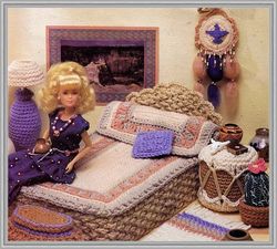 Digital - Vintage Desert Dreams Bedroom Crochet Pattern -  Crochet Patterns for Dolls - PDF