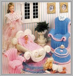 Digital - Vintage Mother's Corner Crochet Pattern -  Crochet Patterns for Dolls - PDF
