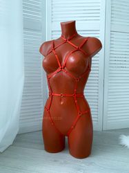 Harness bodysuit RIA choker, harness lingerie, harness body, cage body, strappy, bdsm lingerie, harnesses, harness women