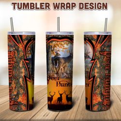 Hunting Deer Tumbler Sublimation Wrap, Hunting Deer Tumbler PNG, NBA Tumbler, Sublimation Tumbler, Digital Download