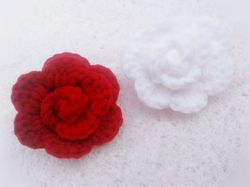 Crochet Rose, Handmade Rose, Valentine's Day Gifts, Anniversary Gifts, Wedding Decorations, Photo Props, Red Rose