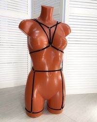 Harness set LOOM-1, harness lingerie, harness bra, cage bra, strappy, bdsm lingerie, harnesses, harness women