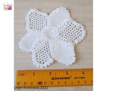 Crochet  Flower pattern , crochet motif , flower pattern , crochet  decor , crochet pattern, Large white flower