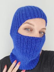 Knit Balaclava Face Mask Crochet Merino Wool Balaclava Unisex