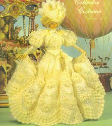 Digital | Knitted Dress for dolls 11-1/2" | Crochet pattern for a vintage Barbie dress | Toys for Girls | PDF Template