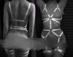 Harness bodysuit Lily, harness lingerie, harness body, cage body, strappy, bdsm lingerie, harnesses, harness women