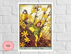 Cross Stitch Pattern,The Winter Jasmine Fairy , Pdf, Instant Download , X stitch Chart , Flower Fairy