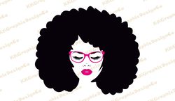 Afro woman svg Glasses svg Afro lady svg Afro girl svg Black girl magic svg Black queen svg Natural hair svg