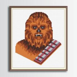 Chewie Cross Stitch Pattern, Star Wars Cross Stitch, Chewbacca, Digital PDF