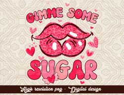 Gimme Some Sugar Lips With Lollipop Png Sublimation Design, Hand Drawn Lips Png, Lips With Lollipop Png, Sugar Lips Png,