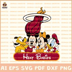 NBA Mickey Babies Miami Heat SVG, Disney svg, NBA SVG Design, NBA Heat SVG, Cricut, Digital Download