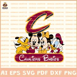 NBA Mickey Babies Cleveland Cavalier SVG, Disney svg, NBA SVG Design, NBA Cavalier SVG, Cricut, Digital Download