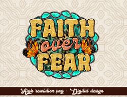 Faith Over Fear PNG, Religious PNG, Proverbs Quote, God, She is Strong, Christian Bible, Leopard, Black Woman, Direct Pr