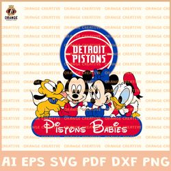 NBA Mickey Babies Detroit Pistons SVG, Disney svg, NBA SVG Design, NBA Pistons SVG, Cricut, Digital Download