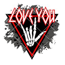 Love You Rock Band Png, Valentines Png, Rock N Roll Png Instant Download