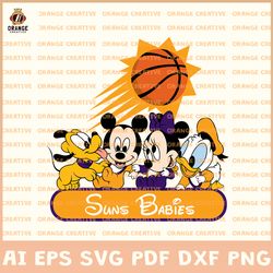 NBA Mickey Babies Phoenix Suns SVG, Disney svg, NBA SVG Design, NBA Suns SVG, Cricut, Digital Download