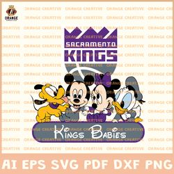 NBA Mickey Babies Sacramento Kings SVG, Disney svg, NBA SVG Design, NBA Kings SVG, Cricut, Digital Download