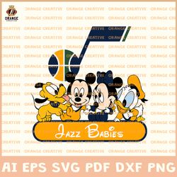 NBA Mickey Babies Utah Jazz SVG, Disney svg, NBA SVG Design, NBA Jazz SVG, Cricut, Digital Download