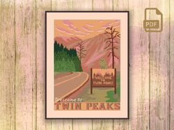 Twin Peaks Cross Stitch Pattern