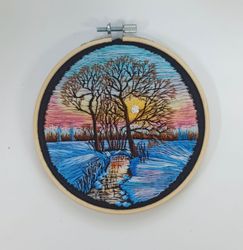 Embroidered picture "Spring is coming"