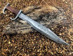 Custom Hand Forged, Damascus Steel Functional Sword 22 inches, Greek Spartan Sword, Swords Battle Ready, With Sheath